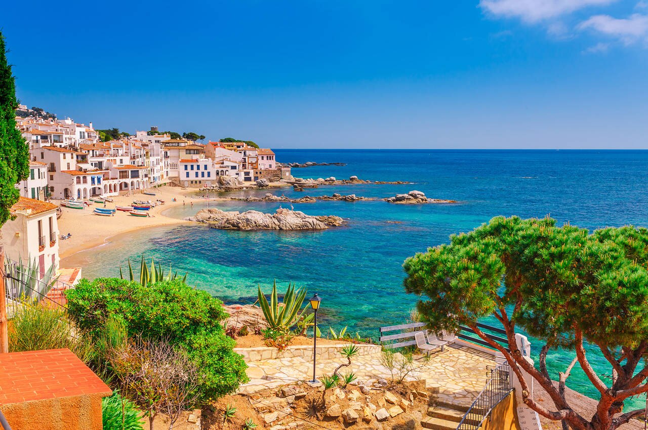Scenic fisherman village of Calella de Palafrugell, in Catalonia, Spain.